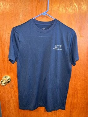 Vineyard Vines Men's Navy Short-Sleeve Tee with Whale Logo